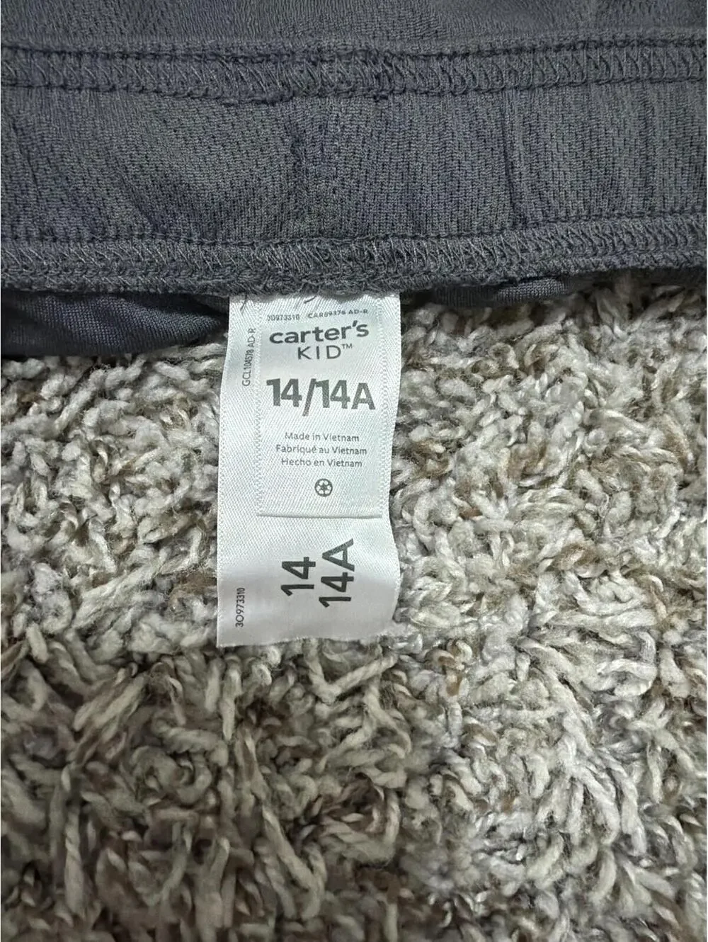 carter's Kid Boys Gray Athletic Shorts 14/14A